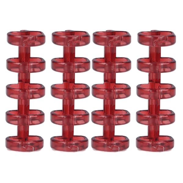 20 st bindningsringar segmenterad design rymmer 60 ark 11 mm bindningstjocklek kontorsmaterial röd