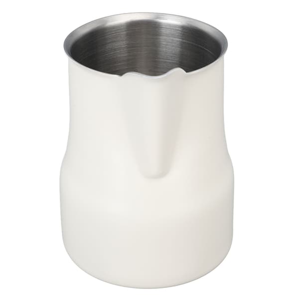 Mælkekande 450ML 304 Rustfrit Stål Skumkop Drypfri Kaffe Dampkande Hvid