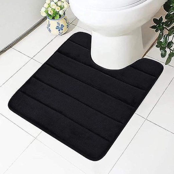 Memory Foam-bademåtte - skridsikker, blød, vandabsorberende - sort (50 x 60 cm)