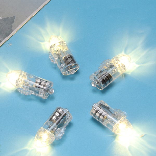 100 stk. Dejlig form LED ballonlys Papir Lanternelampe Hjemmefest Bryllupslys IndretningVarm Hvid