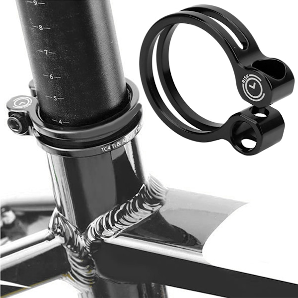 Aluminium titanlegering cykellås sätesklämma med skruvmutter för Mountain Road cykel34,9 mm svart