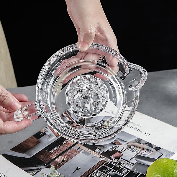 Glas Citronpresser med Håndtag og Dobbelt Dysespids