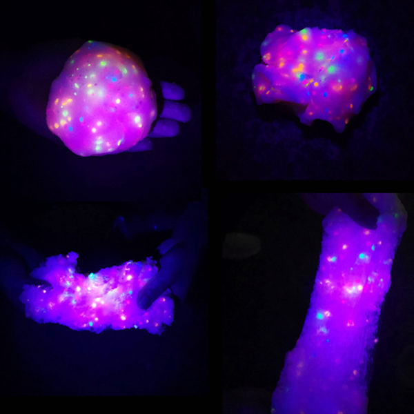 60 ml fluffig kristallera DIY-leksak för fluorescerande kristallera mjuk lera färgad lera kristallera barns leksak