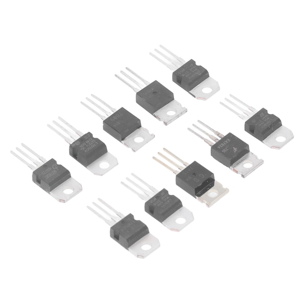 50 stk. Transistorkit TO 220 Serie LM317T L7805 L7806 L7808 L7809 L7810 L7812 L7815 L7818 L7824 10 verdier assortert