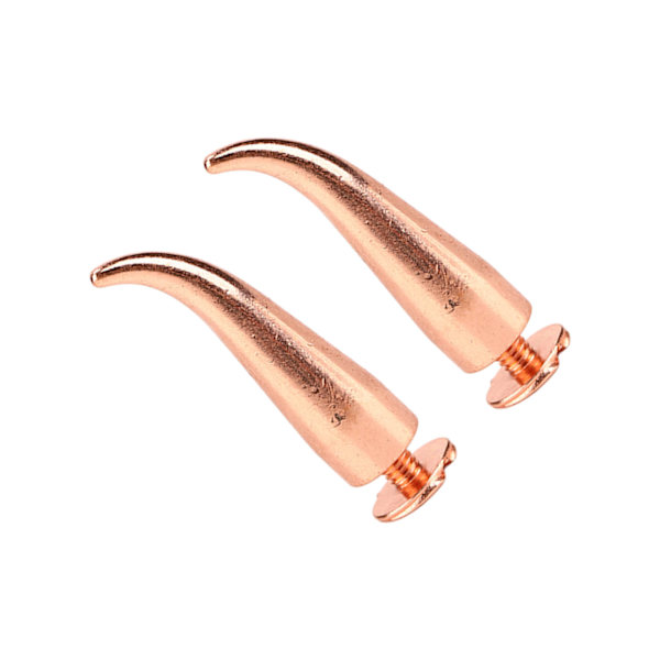 100 set spikar och nitar roséguld stark mässing exakt gänga punk stil metallplätering kon spikar för DIY kläder 7x26mm