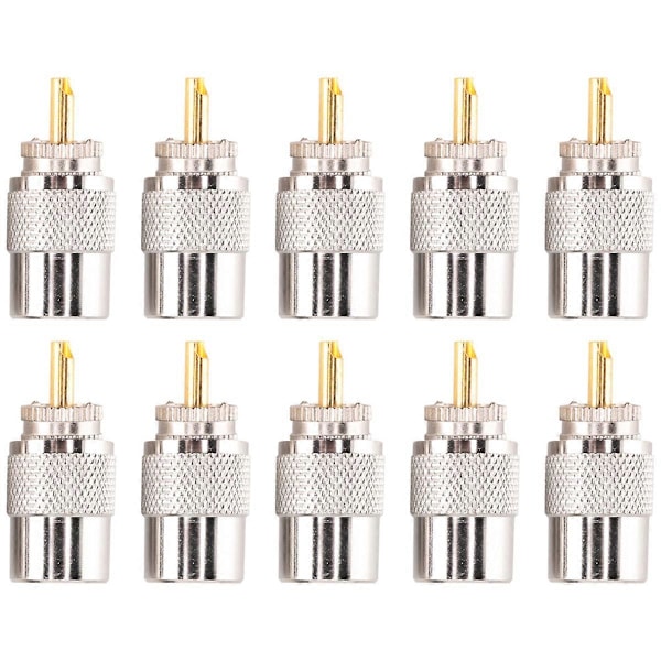 10 KPL RF-liitin UHF-urosliitin RG8 RG58 -kaapelin korvakeliitin antenni