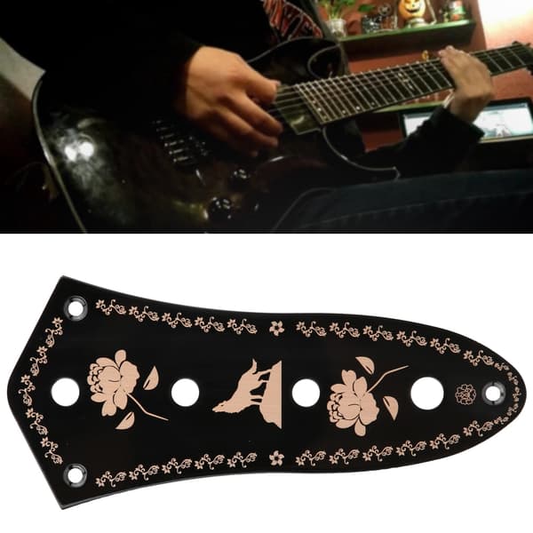 GE103 Metallkontrollplatta JB Style Basgitarr Svart Retro Typ Kontrollpanel