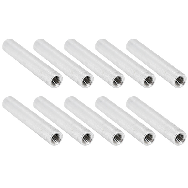 10 stk. runde afstandsholdere i aluminiumlegering med indvendigt gevind, forbindelseskolonnesæt M4x0,7 mm, længde 46 mm