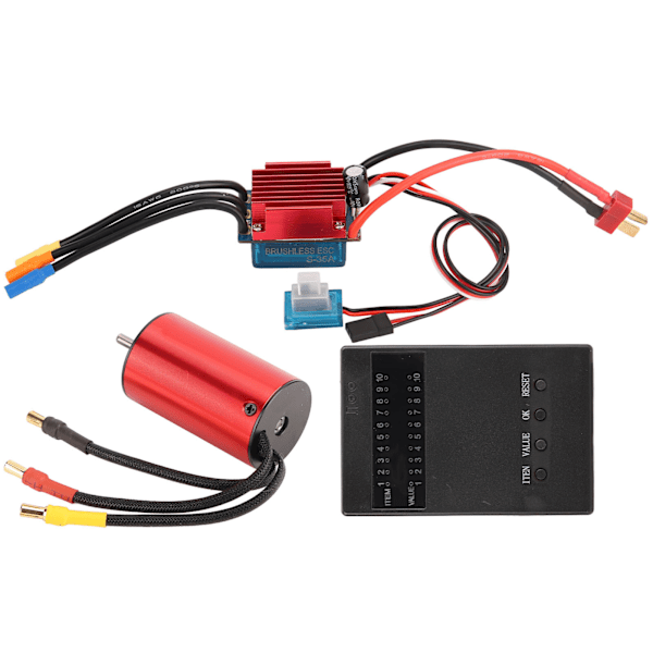 Harjaton moottori ESC-sarja 5900KV vedenpitävä harjaton moottori 35A ESC ohjelmointikortti yhdistelmäsetti HSP:lle 1/12 RC-autolle