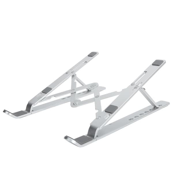 Bärbar datorställ hopfällbart bärbart stativ i aluminiumlegering silver med förvaringsväska för 11-15,6 tum