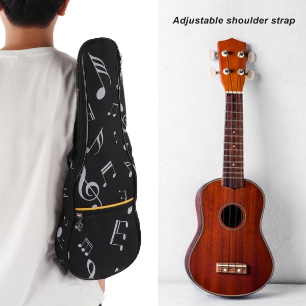Vattentät Oxford Ukulele Case - Lätt och hållbar Ukelele Väska för utomhusresor (21in)