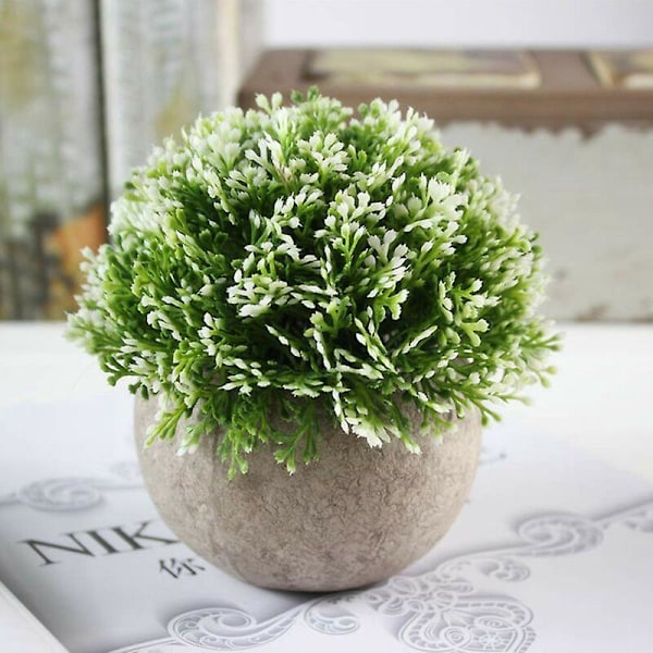 Mini Kunstige Sukkulentplanter med Potte Dekorativ Plante for Hjem, Hage, Kjøkken, Bryllup Innendørs og Utendørs