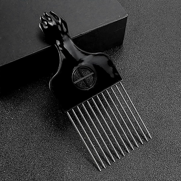 Metal Afro Kam Professionel Glattekam Bredtandet Hårkam, 1 stk