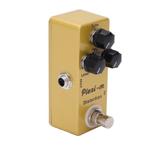 Guitar Effekt Fuzz Overload Distortion Pedal Metal Gylden True Bypass Switch til Elektrisk Bas