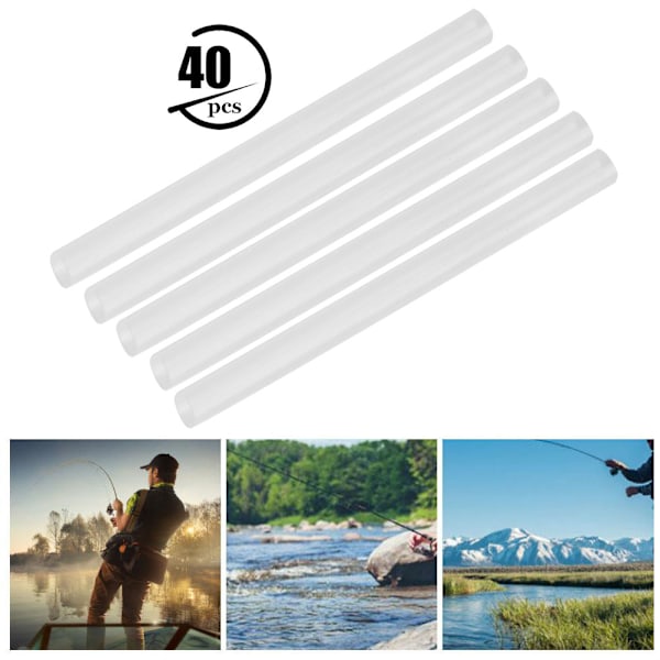 Fiskevarmekrympeslange 10cm EVA Linjeterminalhylse Takkeltilbehør (40 stk 6mm)