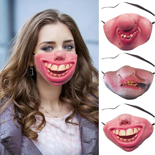 Rolig festmask för vuxna Latex Clown Cosplay Halvt ansikte Hemsk Skrämmande mask Maskerad Halloweenfest Karneval Födelsedagspresent