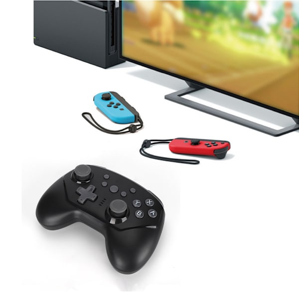 Trådløs Switch Gamepad Controller Joypad Fjernbetjening til Switch Konsol Joystick Sort