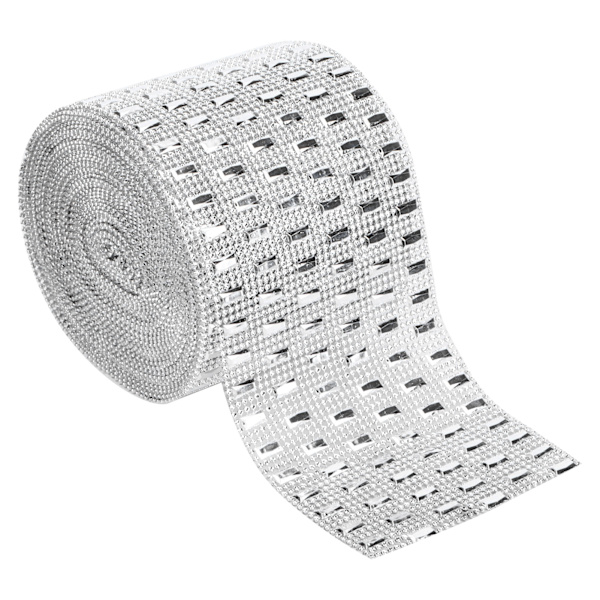 Plast Imitation Diamanter ihålig nät Rhinestones Band Wrap för bröllopsdekor DIY kläder