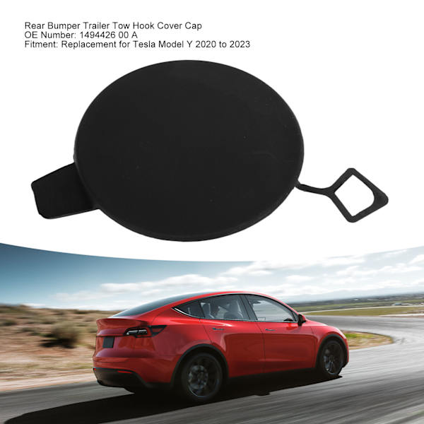 Deksel for tilhengerfeste på bakre støtfanger 1494426 00 A - En stilig erstatning for tilhengerfestedeksel for Tesla Model Y