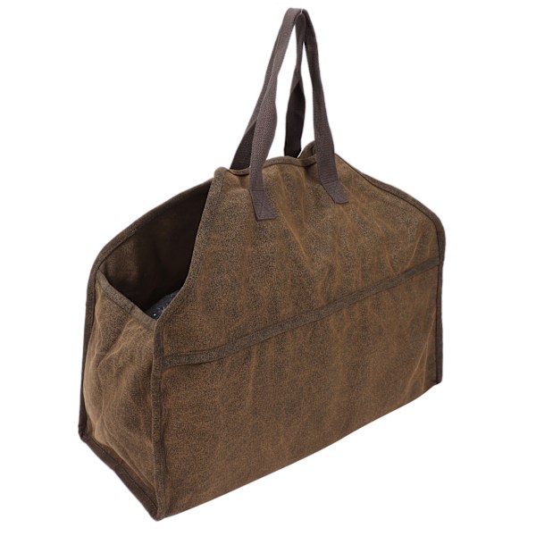Bärbar canvas vedkorg vedförvaring väska arrangör öppen spis tillbehör