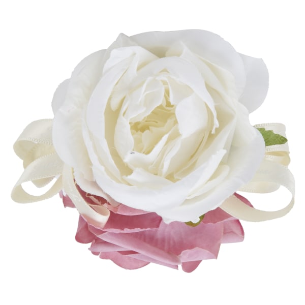 Brudehåndled Blomster Brudepige kunstigt håndled Corsage armbånd til bryllupsdag Pink