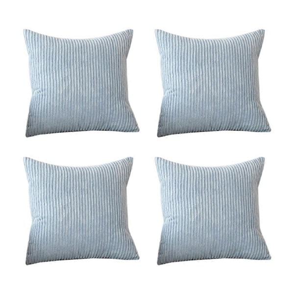 Sæt med 4 fløjl pudebetræk, pudeindsats ikke inkluderet (45 x 45 cm) C