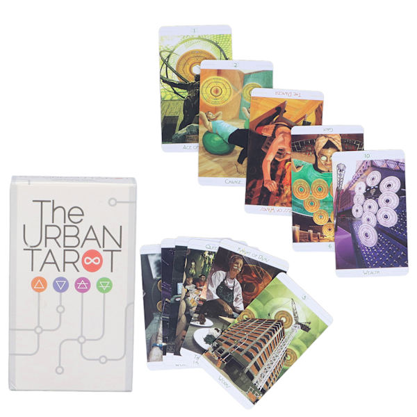 Urban Tarot-kort 78 dekk kunstpapir glatt spådom interaktivt spill leker for voksne