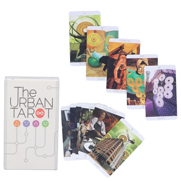 Urban Tarotkort 78 sæt kunstpapir glat spådom interaktive spil legetøj til voksne