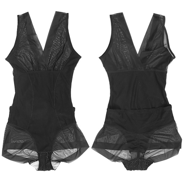 Buttock Lifting Tummy Control Body Shapewear Slimming Waist Trainer Girdle Bodysuit (Sort) M