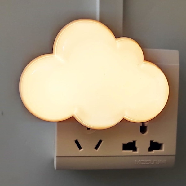 LED Natlampe stik - i Lys Sky Natlampe Mini smuk Natlampe Voksen Børn Natlampe Hvid