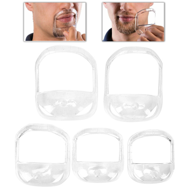 Skäggformare Professionell mustaschformningsverktyg Skäggrakningsmall Goatee OutlinerWhite