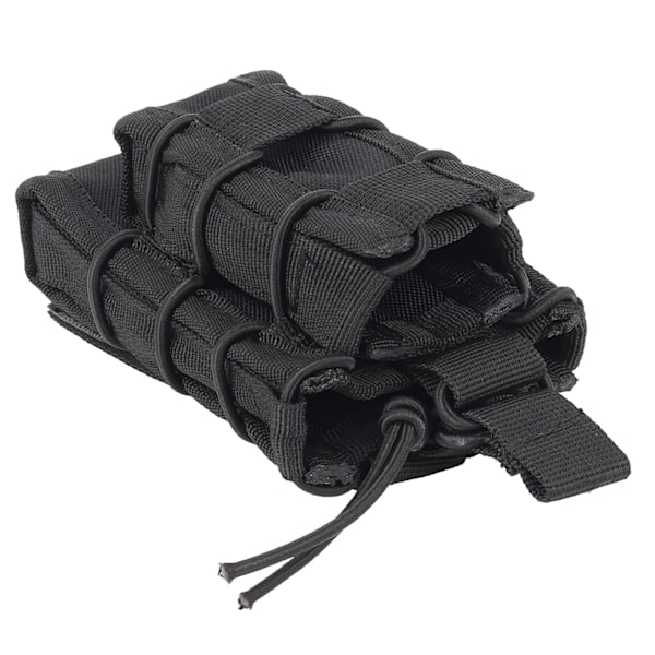 Utomhus bärbar ammunitionsklämma hållare midjeförvaringsväska Mini Pack Mag Pouch för jakt (svart)