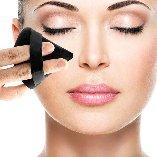 Pakke med 6 sminkepulverpusser Face Triangle Powderpuff for kvinner og jenter Makeup Puff Makeup Tool