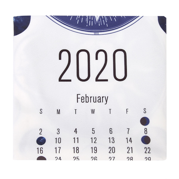 50x70cm Enkel stil 2020 Väggkalender i tyg Hembakgrund Dekoration Månansiktscykeltyp