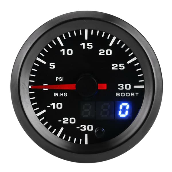 2 tommer/52 mm Universal 7 Farger LED Turbo Boost Meter PSI Trykkmåler Digital Display Pekepenn
