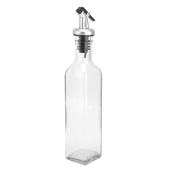 Oljedispenser Glas och spraymålad plastoljekanna för sojasås vinäger matlagningsvin