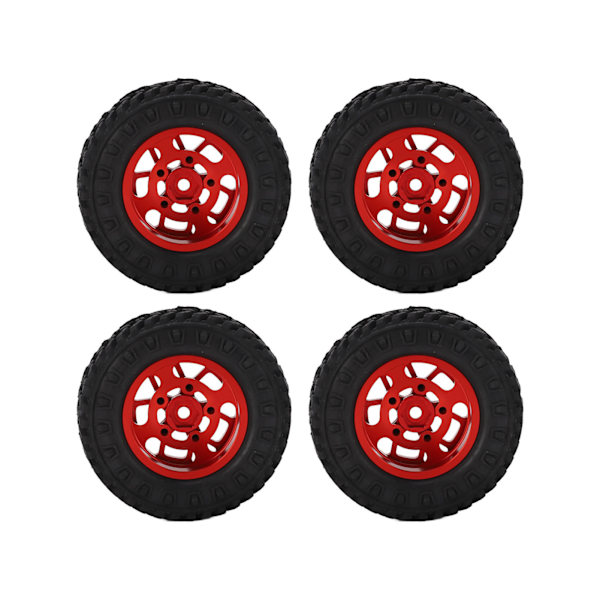 4 kpl 7 mm:n metallivanteen kumirenkaat AXIAL SCX24 1/24 RC-autoon, päivitystarvikkeet, punainen