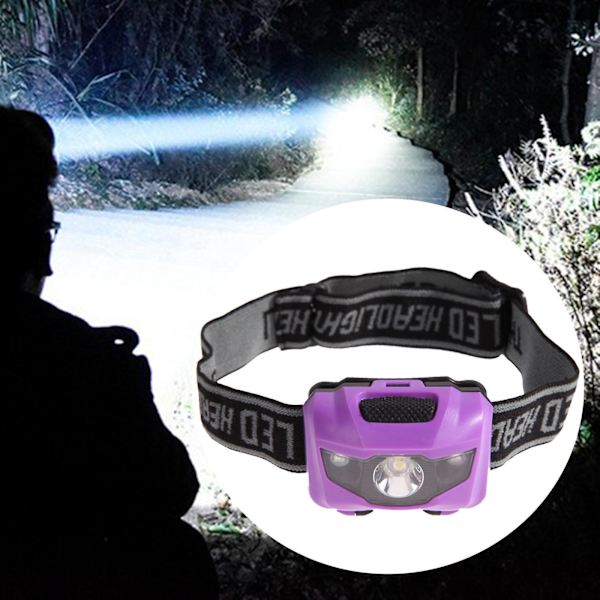 2 x LED Pannlampor AAA Batteridriven för Camping Fiske Cykling Löpning--