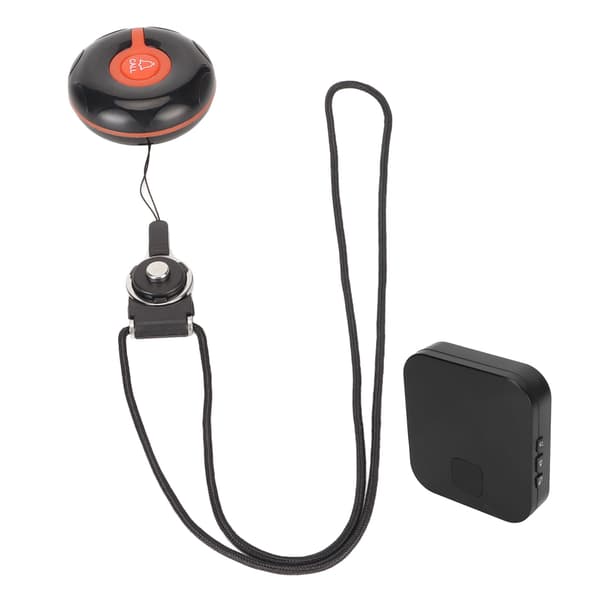 Smart Call System 1 Sender 1 Mottaker Trådløs Omsorgspersonpersonsøker SOS-anropsknapp med LED-lys Påminnelse 100‑240V EU-plugg