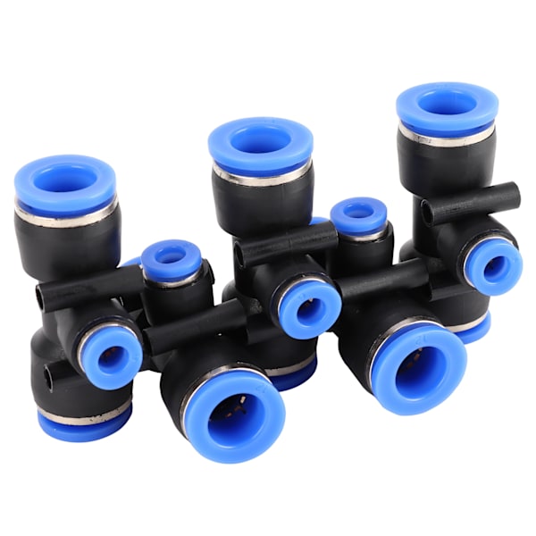 50 stk Quick Connector 3-vejs PU luftrør Plast pneumatiske konnektorer Slangefitting PEG12‑6‑12