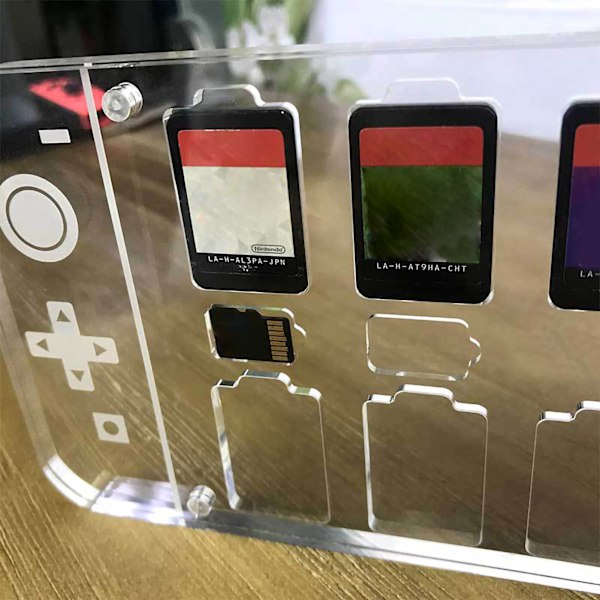 Spillkort Etui Transparent 14 i 1 Multifunksjonell Akryl Spillkort Holder for Switch Spillkort