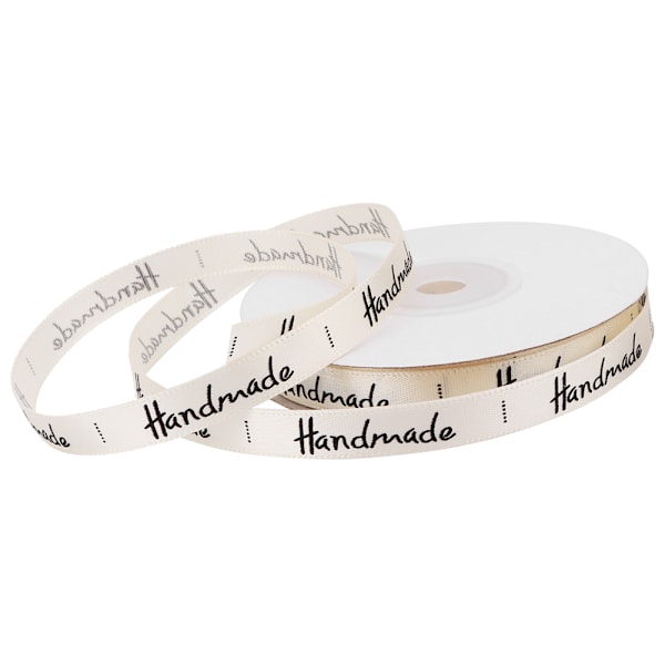 Handgjorda bandinpackning Satinband Presentförpackning för hem/bröllopsdekoration (beige)