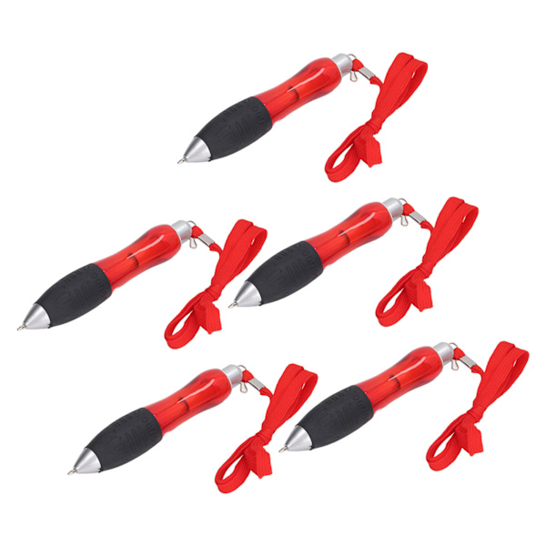 5 st Big Fat Pens Red Body Infällbara Big Fat Kulspetspennor med hängrep för artrit