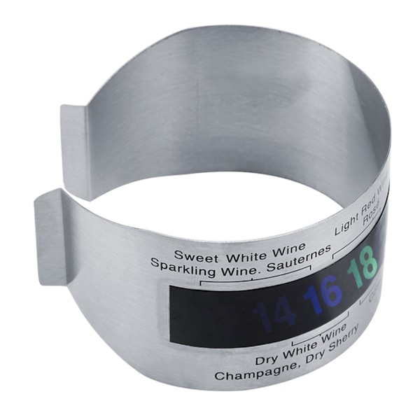 Vanntett LCD-termometer i rustfritt stål for vin, ølflasker og armbånd med rødvin, temperatursensor