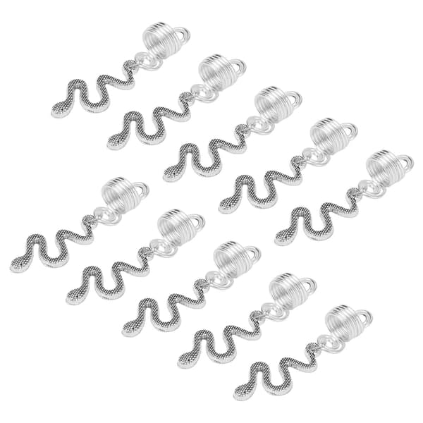 10 st legering skäggspole ormformad hängsmycke DIY dreadlocks spiralhårspolar vårhängsmycke tillbehör