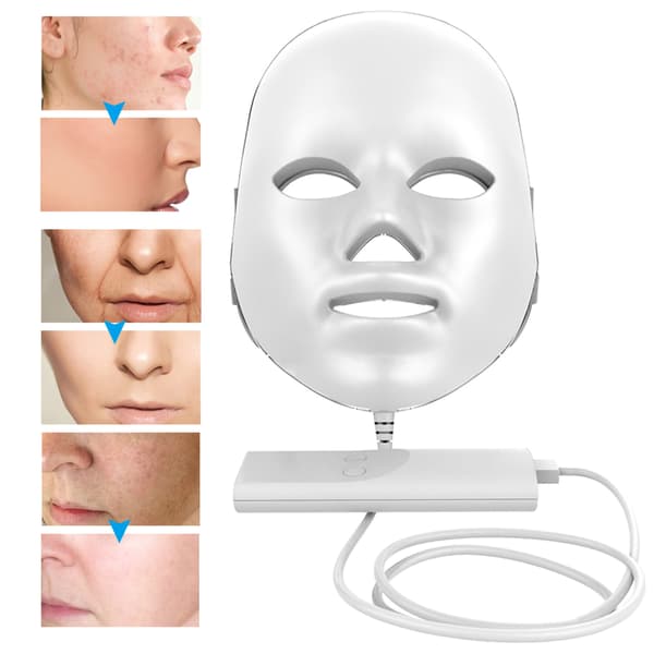 LED Photon Hudforyngelsesmaskin Fargelysterapi Ansiktsskjold (US Plug 100‑240V)