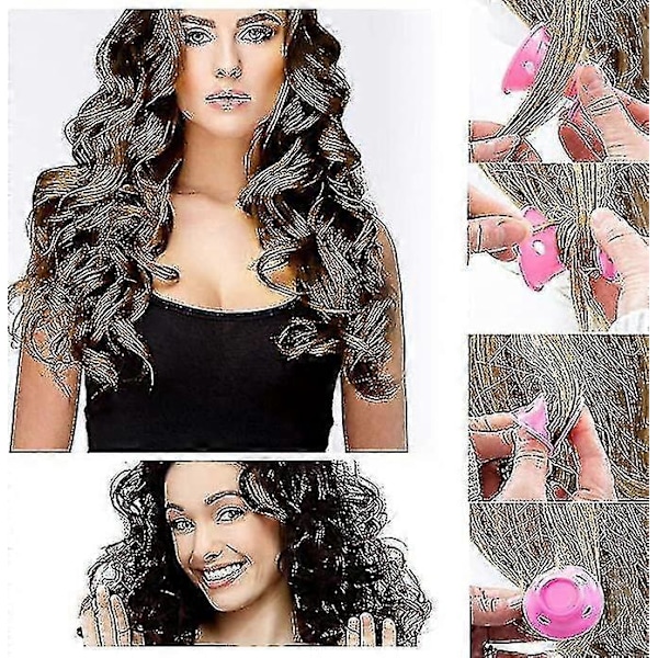 40 stk. Magiske Silikone Hår Curlers Bløde Curlers Sæt, 20 stk. Store + 20 stk. Små - Ingen Varme Ingen Clips Lon Juni 6.1