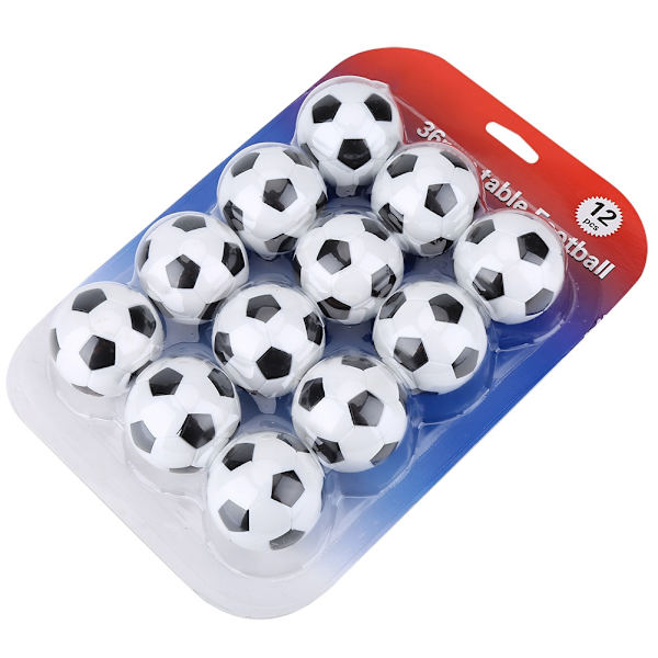 12 stk Bordfodbold spil erstatningssæt Mini 36mm fodbolde Bolde sæt tilbehør