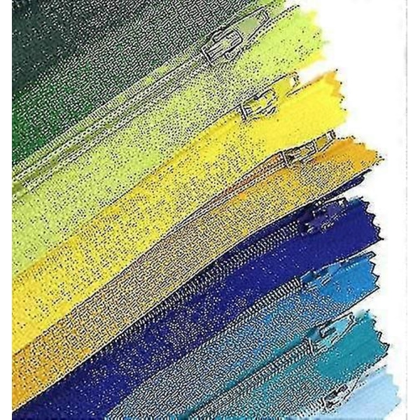 100 stk 40cm Flerfargede Nylon Spiralglidelåser For Søm og Håndverk
