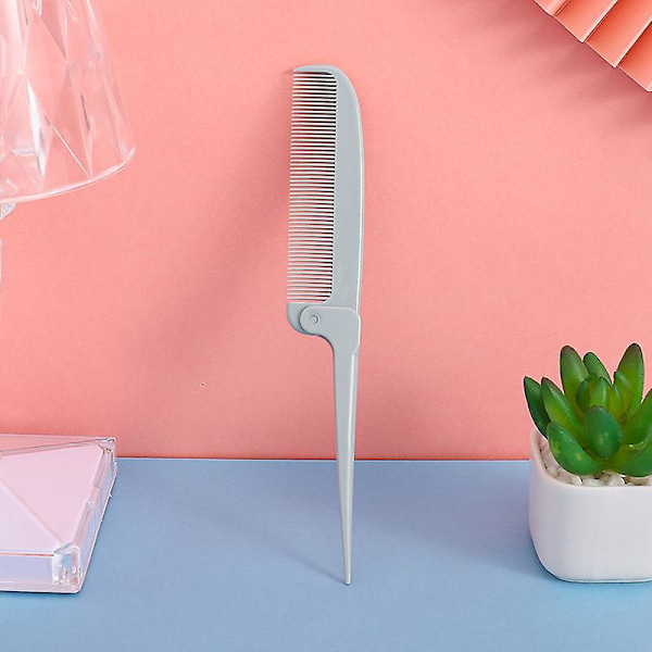 12-delt sett med rottehalekam for bakkamming, volumøkning og styling for tynt, fint og normalt hår - Sømløst frisørverktøy